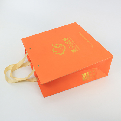 De glanzende Gemerkte het Winkelen Handvatten van Logo Paper Bags With Rope van de Giftdouane