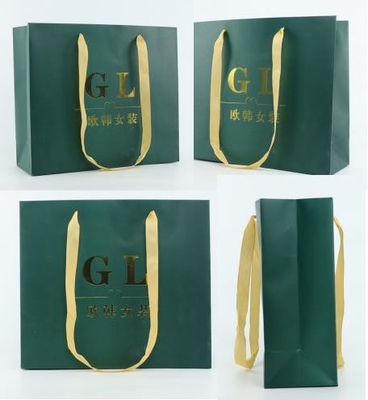 ODM Luxe Gedrukte Douanelogo paper bag Versterkte Bodem ISO9001