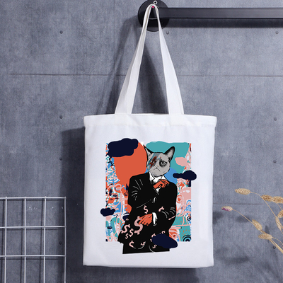 Zakje met klein handvat, canvas cadeau-promotietas met op maat gemaakt logo