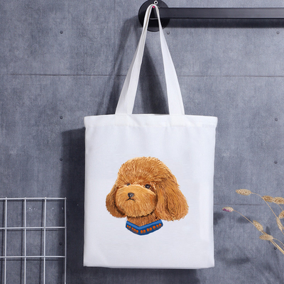 Dames Schouder Winkelen Katoen Canvas Tote Tas Op maat Gedrukt Logo