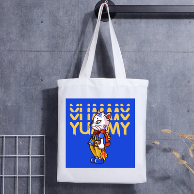 Dames Schouder Winkelen Katoen Canvas Tote Tas Op maat Gedrukt Logo