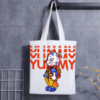 Dames Schouder Winkelen Katoen Canvas Tote Tas Op maat Gedrukt Logo