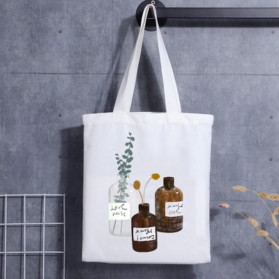 Custom Mini Canvas Tote Katoenen Tas Bedrukte Handtas Handvat Canvas Tote Bag