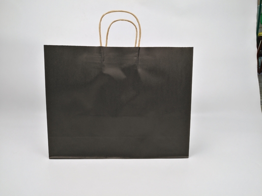 Op maat gemaakte biologisch afbreekbare papieren geschenktas met handvatten Cadeau Kraftpapier Thee Winkelen