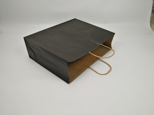 Op maat gemaakte biologisch afbreekbare papieren geschenktas met handvatten Cadeau Kraftpapier Thee Winkelen