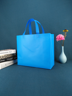 Gerecycleerde Blauwe de Giftzak niet Geweven Tote Bag Custom Reusable van de Kledingsschoen