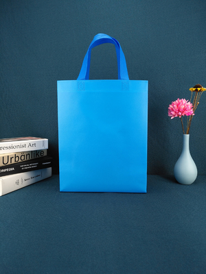Gerecycleerde Blauwe de Giftzak niet Geweven Tote Bag Custom Reusable van de Kledingsschoen