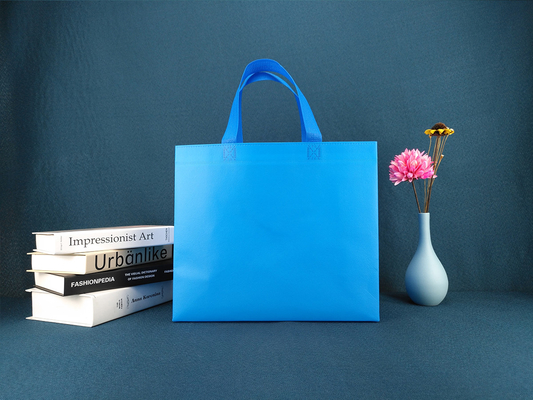 Doek Gerecycleerde Tote Bag Blue Gift Laminate-OEM niet Geweven het Winkelen Opnieuw te gebruiken Zak