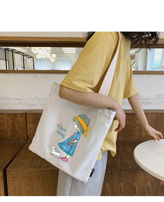 Organisch Katoen Tote Single Shoulder Canvas Bag Vriendschappelijke Eco