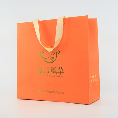 De glanzende Gemerkte het Winkelen Handvatten van Logo Paper Bags With Rope van de Giftdouane