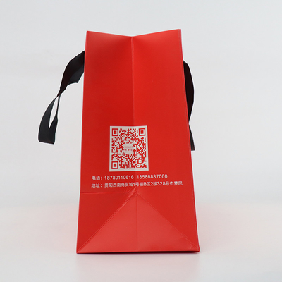 Giftzak het Winkelen de Verpakking van Douanelogo paper bags wine clothing