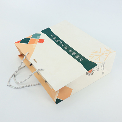 Boutique het Winkelen Klerendouane Logo Paper Bag Printed White met Linthandvat